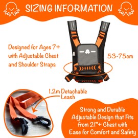 Hobbledehoo Active Childs Harness, Ensuring Everyday Safety and Supporting SEN Autism Safety Awareness for Children and Teens (Orange)
