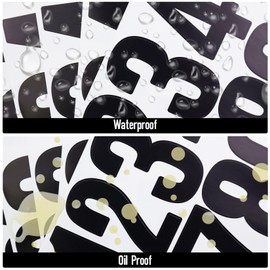 6 Sheets 3 Inch Black Number Stickers for Decoration for Mailbox, House Number.