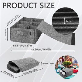 TenaLucy Plate Holder Motorhome, Felt Cup Holder Camping Felt Dish Holder Camping Cup Holder Motorhome Dish Holder Motorhome Camping Tableware Storage for 6 Cups (Cup)