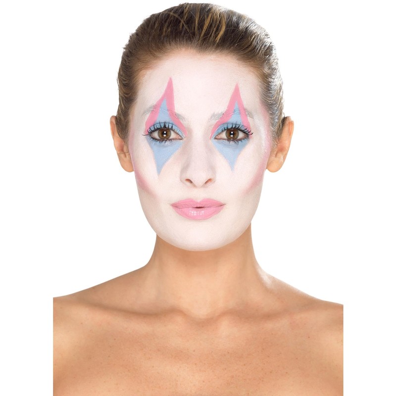 Smiffy's 48926 Smiffys Pretty Clown Cosmetic Kit, Aqua Multi-colour, One