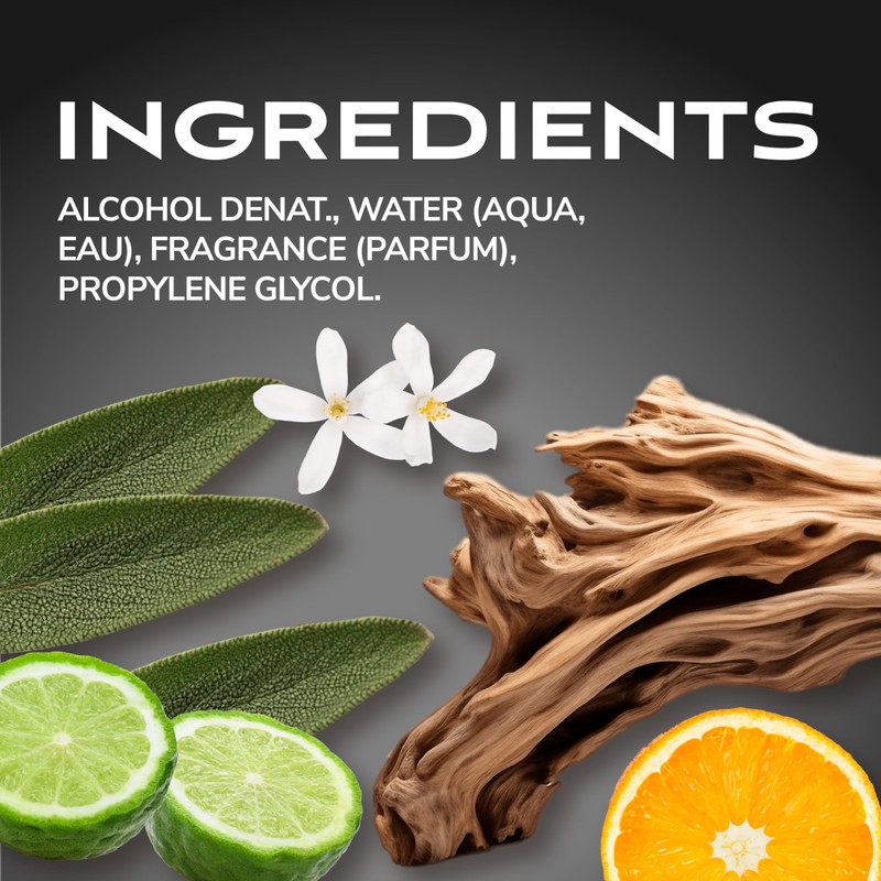 BOD man Fragrance Body Spray, Black, 8 fl oz (Pack