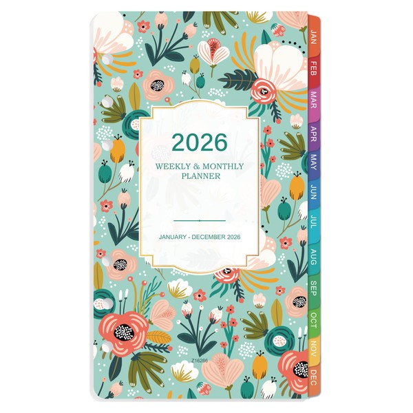 2026 Planner Refills - Weekly Monthly Refills with 6 Punched
