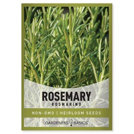 Gardeners Basics, Rosemary Seeds for Planting - It is A Great Heirloom, Non-GMO Herb Variety- Great for Indoor and Outdoor Gardening