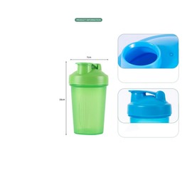 CHNLML Protein Shaker Bottle 400ML/16Oz w. Shaker Ball for Protein Shake, Shaker Bottle with Mixing Ball, Leak-Proof, BPA-Free, for Gym, Workout, Juice Mixer (Pink Lid/Pink Cup, 400ML/16Oz)