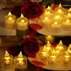 SupBri 24 Pack Flameless Tea Lights Battery Operated, Crystal LED