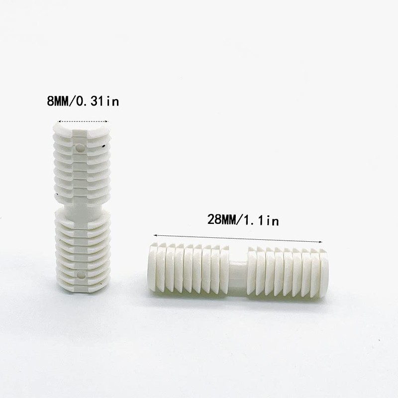 Kyien Pack of 100 Nylon Dowel Pins 8 x 28