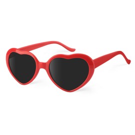 Jukeios Red Heart Sunglasses,Oversized Heart Shaped Sunglasses,Red Heart Shaped Glasses,Sunglasses Womens,Heart Sunglasses for Women,Vintage Retro Lovely Fashion Cute Eyeglasses,Party Favors