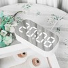 YUYTE Digital Alarm Clock, LED Mirror Clock with 5 Brightness,