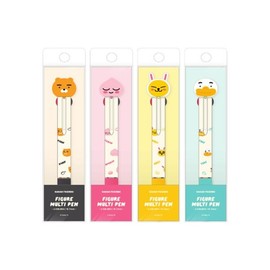 Kakao KF Figure Multi 4-Color Ballpoint Pen / 카카오 KF 피규어 멀티 4색 볼펜