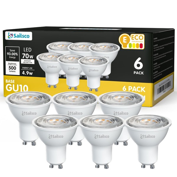 sailsco sailsco GU10 LED Warmweiss Lampe,4.9W 2700K 500LM LED GU10