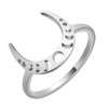 LUTAKU Moon Phase Ring for Women Girls Crescent Moon Stack