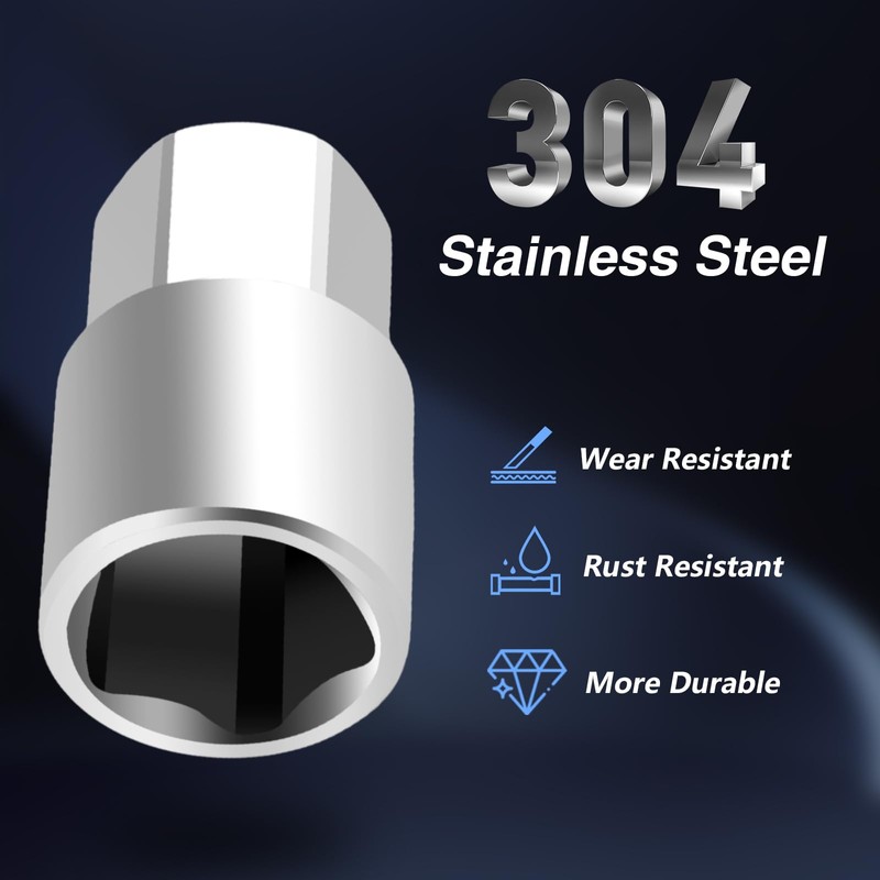 KPALAG Upgrade Stainless Steel Spare Wheel Handle CNC Socket Tool