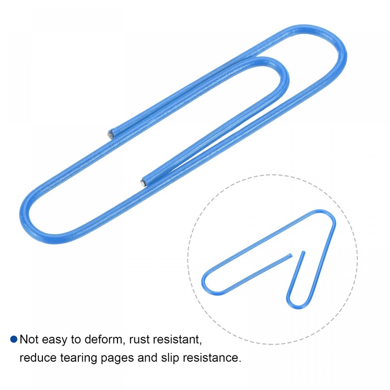 sourcing map Paper Clips Medium Size 2 Inch Vinyl Coated