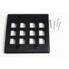 RiteAV - Keystone Wall Plate Double Gang 12-Port Black (1