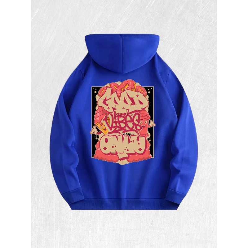 Good Vibes Only Graffiti Graphic Hoodie 100% Cotton US Warehouse