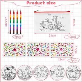 Aurasky Painting Pencil Case Fabric Bag for Painting, Colour-dinosaurs, pencil case