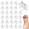 AIYVELU Pack of 30 Star Hair Clips, Metal Star Snap Hair Clips, Silver Metal Hair Clips, Snap Star Hair Accessories, Children Girls Women Beautiful Star Headpiece
