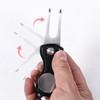 Kiuiom Pitchfork, Foldable Golf Divot Tool, Divot Tool, Stainless Steel
