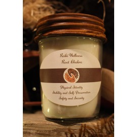 Root Chakra Candle Spiritual Protection, Stability, Safety, Grounding, Security Reiki Charged
