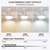 PHORUS 52" Palm Leaf Ceiling Fan with Lights, White Tropical