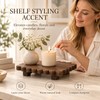 Wooden Plant Stand for Decorative Display – Scalloped Edge Pedestal