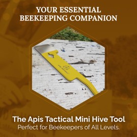 Apis Tactical - Yellow Stainless Steel Mini Hive Tool - Beekeeping Supplies - Bee Keeper