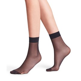 FALKE Damen Socken Seidenglatt 15 DEN W SO Transparent einfarbig 1 Paar, Blau (Marine 6179), 39-42