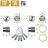 WEST Replacement Cylinder 916 MIWA LIX+LIX Replacement Silver 2 Keyed