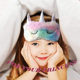 Kids Sleep Mask,2 Pack Cute Unicorn Eye Mask for Princess Sleeping,Night Blindfold Bed Eye Covers for Insomniacs,Sleep aids for Children