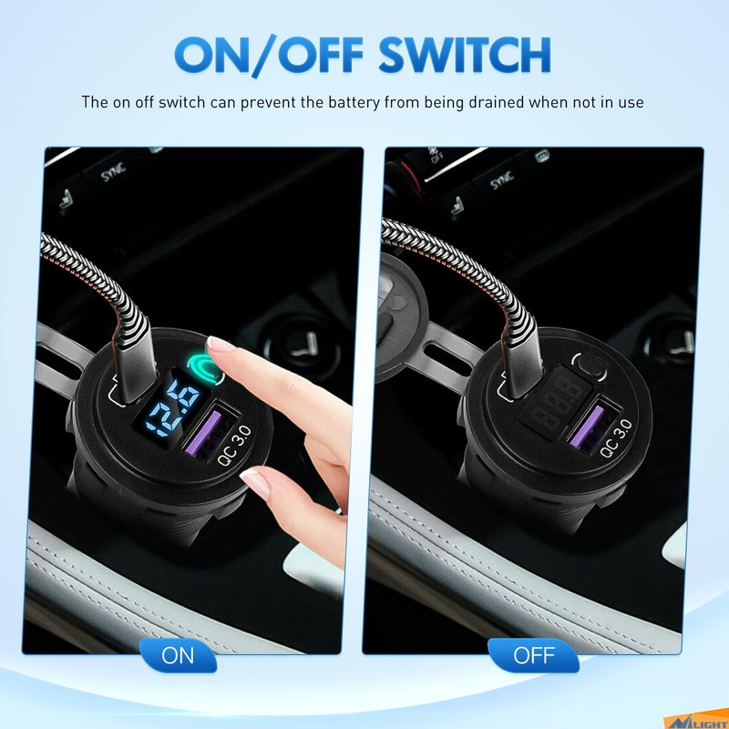 Nilight USB Socket PD Type C and QC 3.0 USB