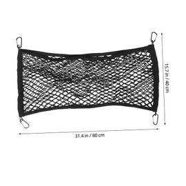 Parliky 1 Set Elastic Cargo Net for Trunk Storage Double Layer Design for Easy Installation Versatile for Truck Bed Car Cargo Includes Hooks