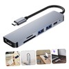 CAXUSD 6-in-1 USB Hub Type c Docking Station Fast Data