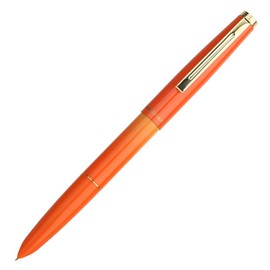 Ranvi Hero 329P Fountain Pen Extra Fine Nib 0.38mm Office Ink Pen with Converter (Orange)
