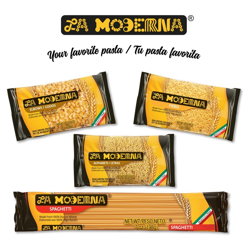 LA MODERNA, Letras, Pasta, Hecha con Sémola de Trigo Durum,