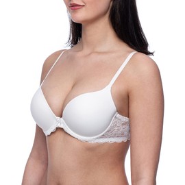frugue Women's Silicone Gel Filled Push-Up Bra Ivory US 34 D