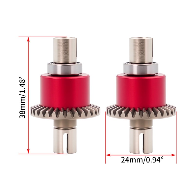 2PCS Assembled Differential Gear Upgrade for Arrma 1/14 Typhon Grom,