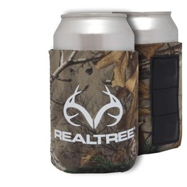 Realtree Camo Graphics RMC5200 Magnetic Can Cooler White Realtree Logo - Xtra Camo Graphics Magnetic Can Cooler, 1 Pack