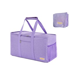 Dongawin Large Utility tote bag,waterproof beach bag,foldable and reusable storage bag,shopping bag,picnic bag,etc. (1pcs, purple)