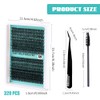 TOEECY 320 Stück künstliche Wimpern Natur D Curl Kit 9
