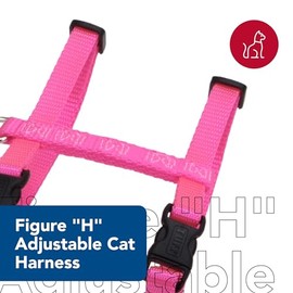 Coastal Pet Products CCP6341RED Nylon Ajustable Figura H Arnés para Gato, Rojo                                                                        