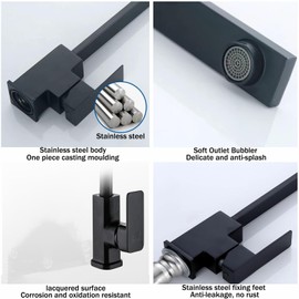 iFCOW Kitchen Faucet Hot & Cold Water Mixing Tap Single Handle 360 Degree Rotation Bar Sink Faucet