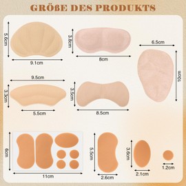 10 Pairs of Heel Pads and 2 Pairs of Bunion Pads Forefoot, Heel Protection for Shoes, Heel Friends, Heel Cushions for Too Large Shoes, Heel Pads, Shoe Heel Repair, Insoles, Heel Pads/Protector