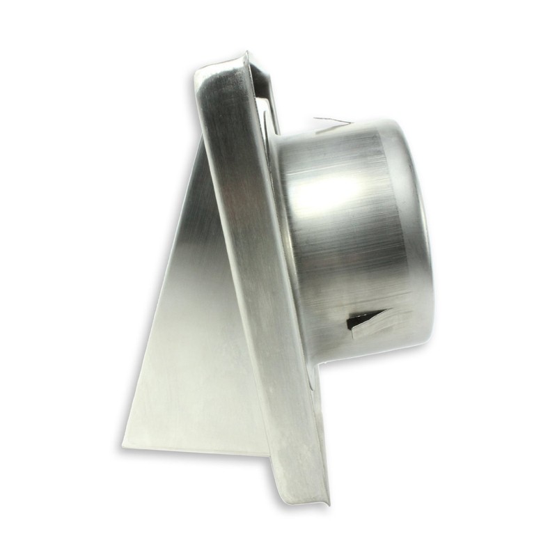 SPARES2GO Stainless Steel Cowled External Extractor Wall Vent Outlet with