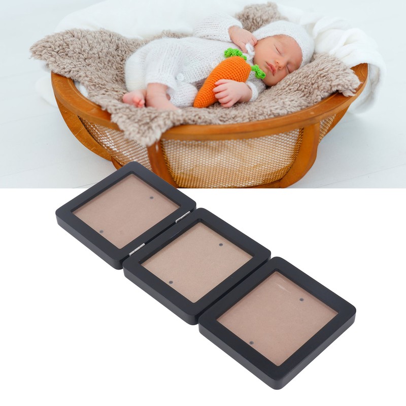 Sonogram Picture Frame 3 Folding Wood Pregnancy Baby First Photo