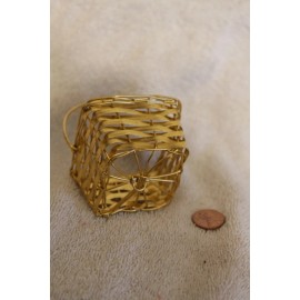 Aluminum Gold Mini Basket for Crafts or Easter square D