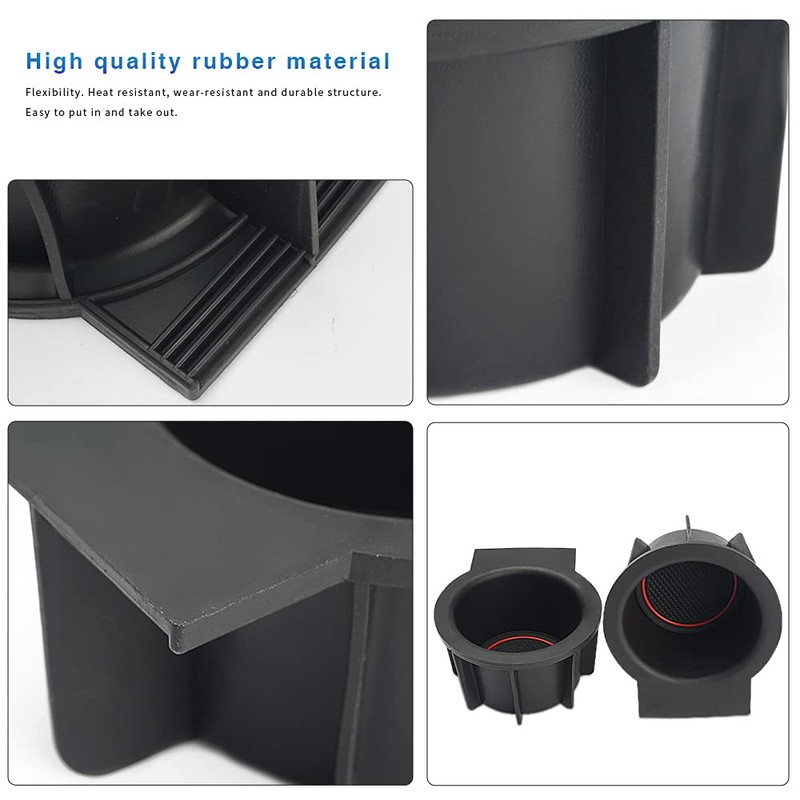 AOTEMILK TPE Console Cup Holder Inserts Replacement for Ford F150