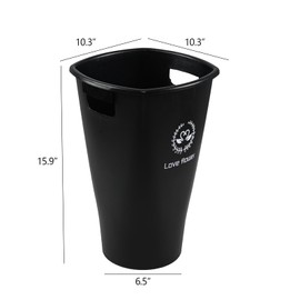 EudokkyNA 4-Pack Plastic Flower Bucket with Handles, Black Cut Flowers Vase