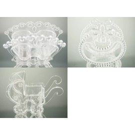 Unbranded Clear Plastic Baby Shower Nursery Party Favor Candy Gift Box Bib Feet Stroller - Stroller - Pink