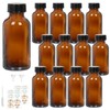 STARSIDE 12 Pack 4 oz Amber Glass Bottles with Lids,