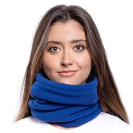 Karl Loven Women's Loop Scarf Neck Warmer Men's Buckle Winter Fleece Lining Unisex Warm Hat Mask - Sports Ski Motorcycle Bicycle Snowboard Hiking, blue